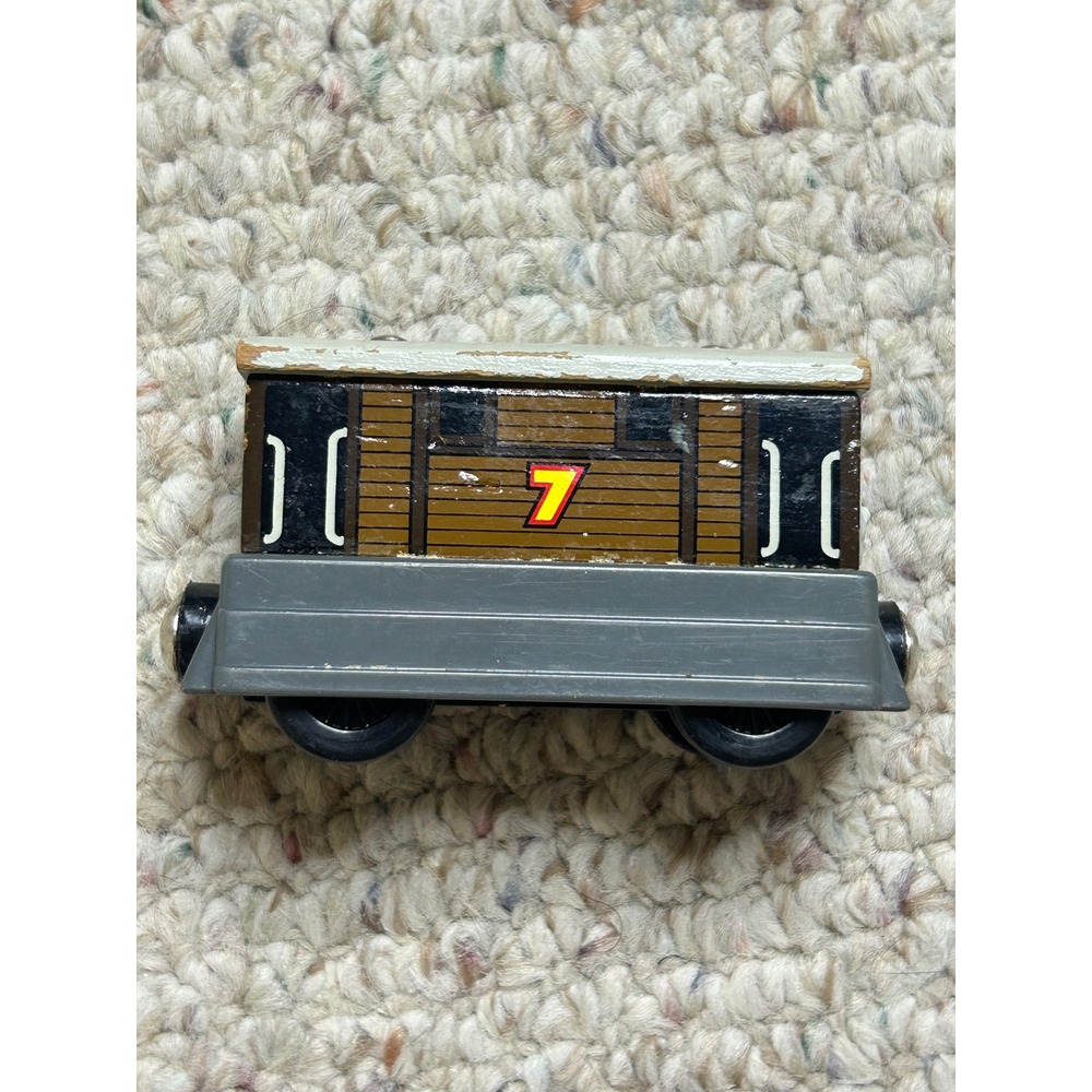 Thomas & Friends Wooden Railway Toby the Tram Engine Brown Wood Train Number 7